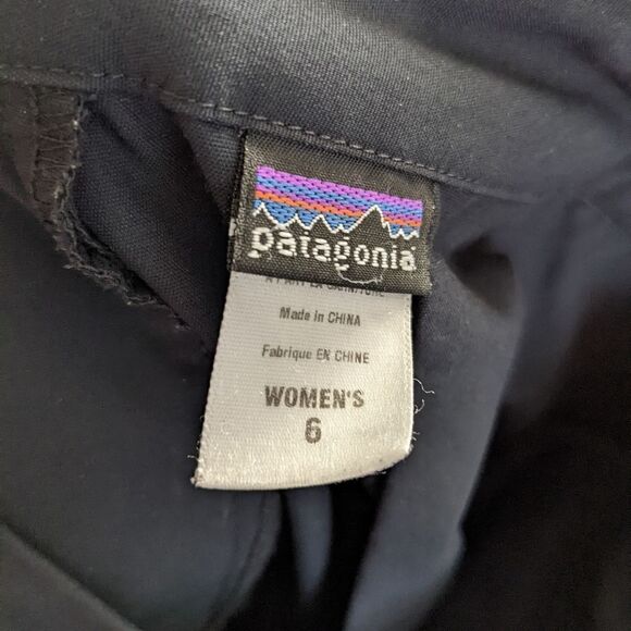 Patagonia Black Straight Leg Hiking Pants size 6 @B5 - Picture 10 of 13